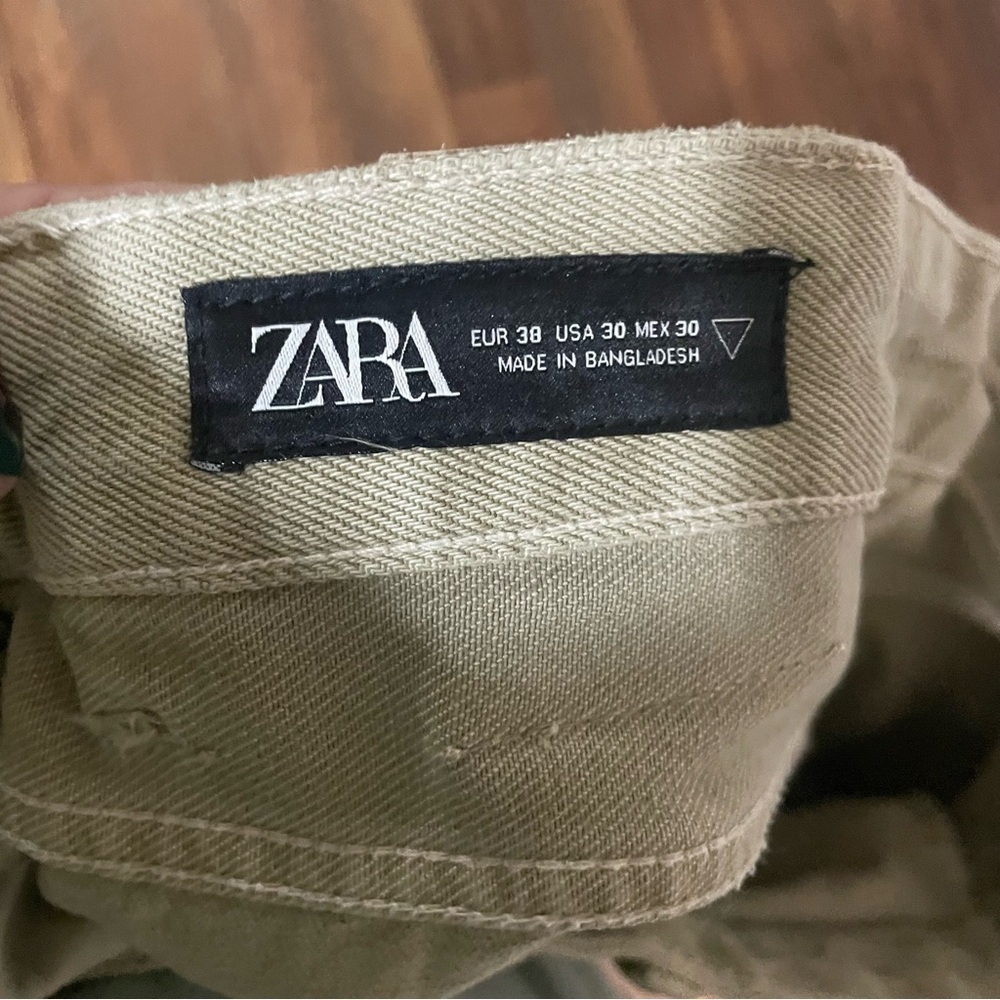 Zara Men’s Regular Straight Medium Wash Khaki Jeans Size 30 NWOT - Picture 4 of 5